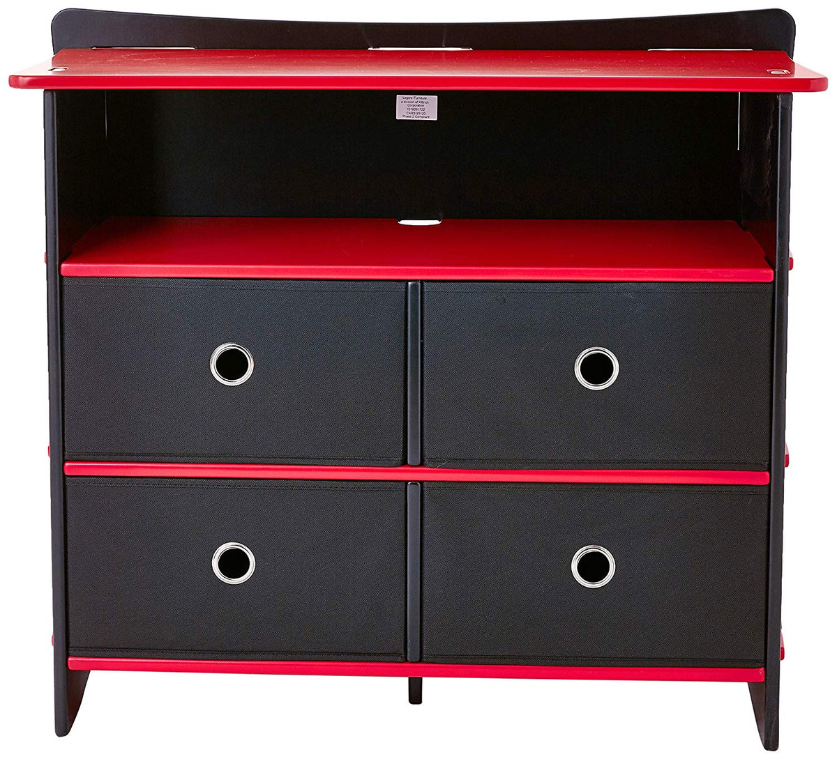 open lace back dress Legare Furniture Kids Room Red and Black Dresser with Drawers, 36