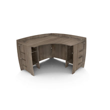 Load image into Gallery viewer, Legare Furniture Corner Desk in Gray Driftwood, 47" x 47" x 29"