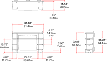 Load image into Gallery viewer, Legare Furniture Office Desk Hutch Shelving Attachment in Amber Bamboo, 36" x 24"