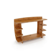 Load image into Gallery viewer, Legare Furniture Office Desk Hutch Shelving Attachment in Amber Bamboo, 36&quot; x 24&quot;
