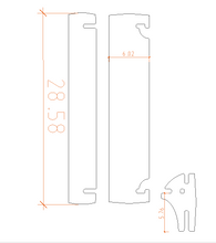 Load image into Gallery viewer, Legare Furniture Office Desk Accessory Shelf in Amber Bamboo, 29" X 6" X 6"