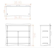 Load image into Gallery viewer, Legare Furniture Kids Room Dresser with Drawers in Princess Pink and White, 36" x 13" x 30"