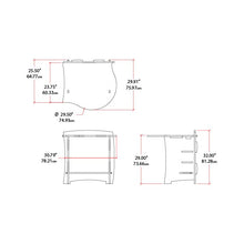 Load image into Gallery viewer, Legare Furniture Amber Bamboo Peninsula Desk Attachment 30" x 30" x 29"