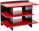 Legare Furniture Kids Room Gaming Media Stand in Red and Black, 33" x 19" x 23"