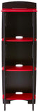 Legaré Furniture Kids Room Bookcase in Red and Black, 48" x 16" x 12"