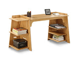 Large Furniture Convertible Craft Desk in Amber Bamboo, 72" x 24" x 30"