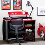 Legare Furniture Kids Room Complete Desk Set in Red and Black,  43" x 23" x 29"