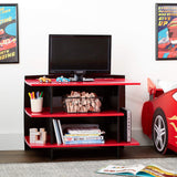 Legare Furniture Kids Room Gaming Media Stand in Red and Black, 33" x 19" x 23"