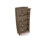 Legare Furniture Office Adjustable Four-Shelf Bookcase in Grey Driftwood, 59" x 28" x 11"