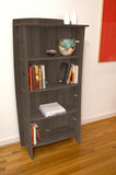 Legare Furniture Office Adjustable Four-Shelf Bookcase in Grey Driftwood, 59" x 28" x 11"