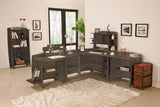 Legare Furniture Office Desk Connector Bridge in Grey Driftwood, 31" x 23" x 29"