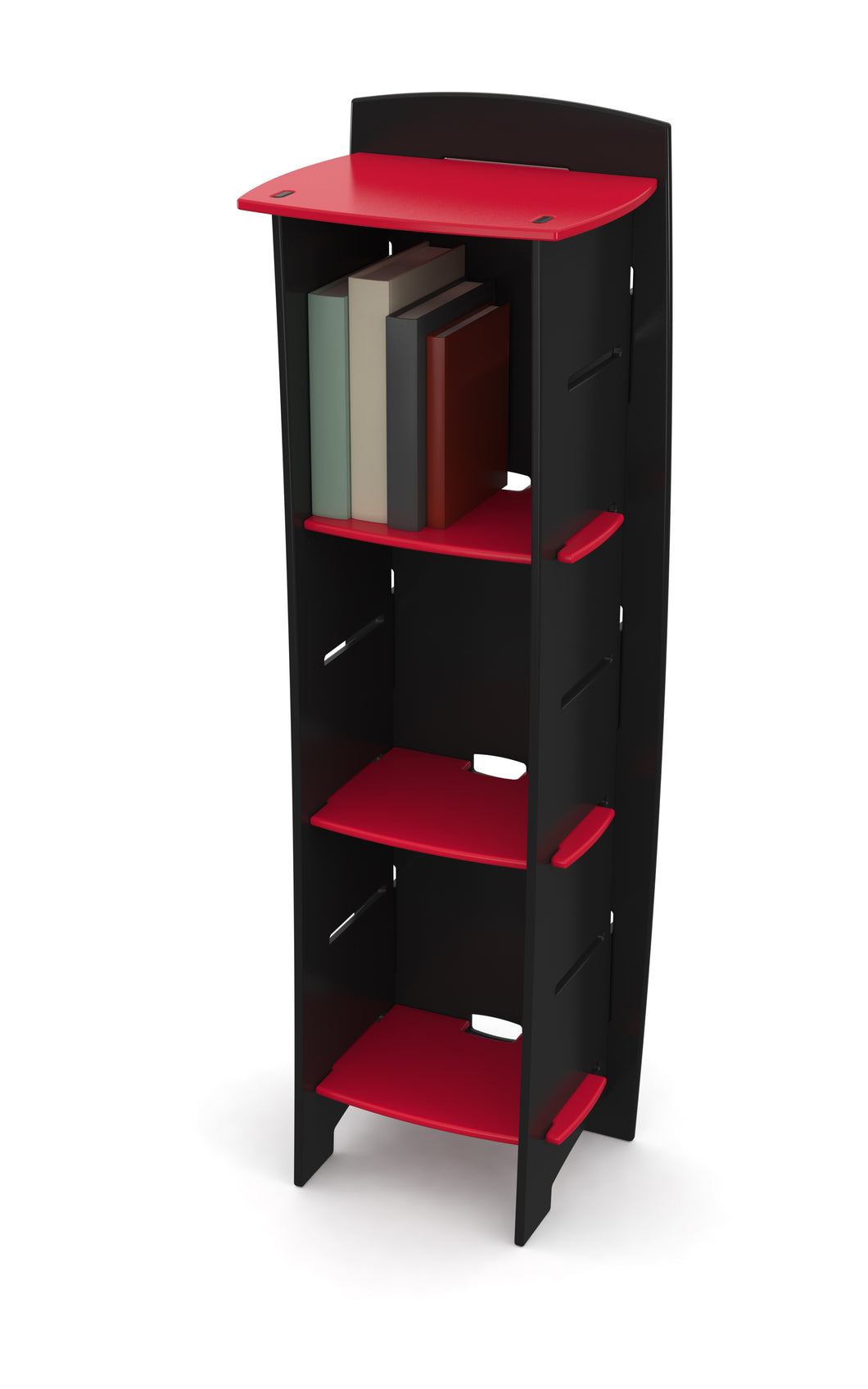 Legaré Furniture Kids Room Bookcase in Red and Black, 48
