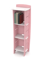 Load image into Gallery viewer, Legare Furniture Kids Room Bookcase in Princess Pink and White,  48&quot; x 15&quot; x 10&quot;
