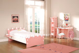 Legare Furniture Kids Room  and Youth Twin Bed in Princess Pink and White