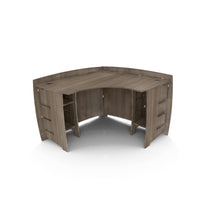 Load image into Gallery viewer, Legare Furniture Corner Desk in Gray Driftwood, 47&quot; x 47&quot; x 29&quot;
