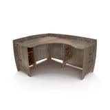 Legare Furniture Office L-Shape Corner Desk in Grey Driftwood, 60" x 47" x 31"