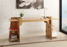 Load image into Gallery viewer, Large Furniture Convertible Craft Desk in Amber Bamboo, 72&quot; x 24&quot; x 30&quot;
