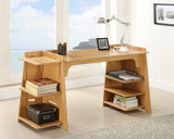 Large Furniture Convertible Craft Desk in Amber Bamboo, 72" x 24" x 30"