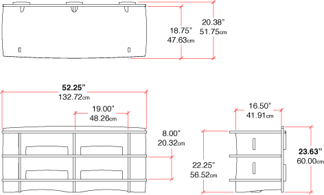 Legare Furniture Gaming Media Stand in Gray Driftwood,, 53
