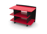 Legare Furniture Kids Room Gaming Media Stand in Red and Black, 33" x 19" x 23"